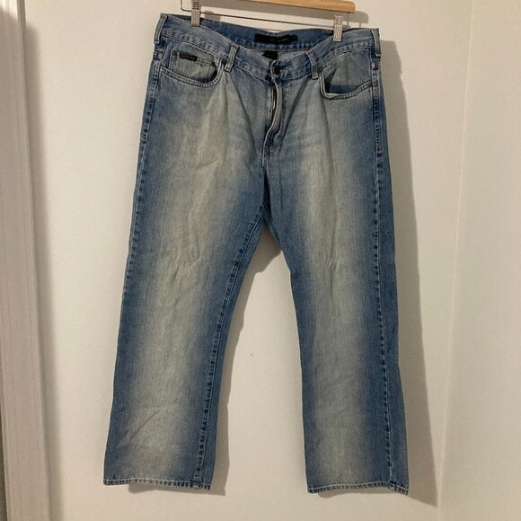 Calvin Klein Men's Jean s 36 x 30 Relaxed Straight Bootcut Medium Wash Denim - Picture 1 of 10